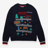 Sweater Knit Navy High Score Christmas