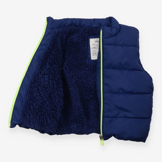 Gilet Puffer Navy with Fleece Lining