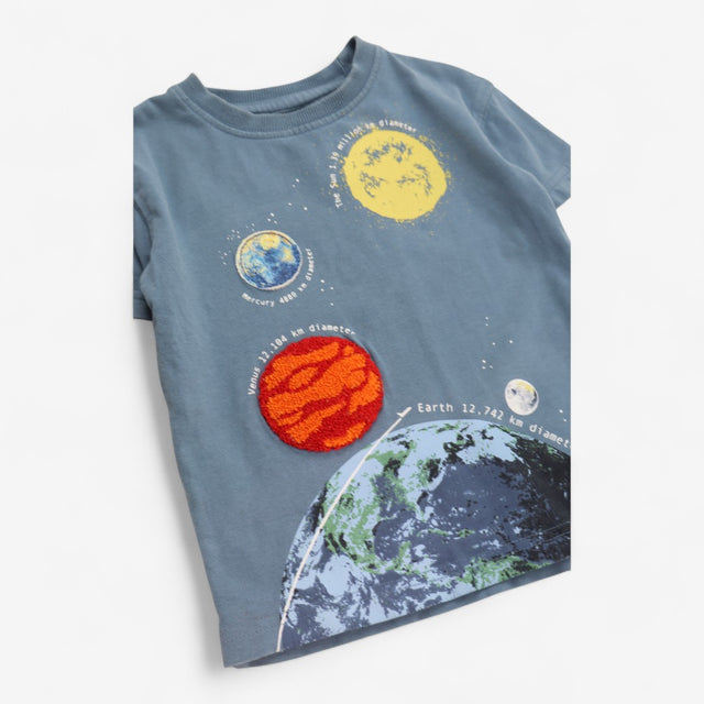 T-shirt Long Sleeve Blue Solar System