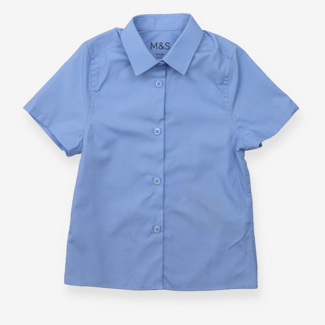 School shirt short sleeves blue