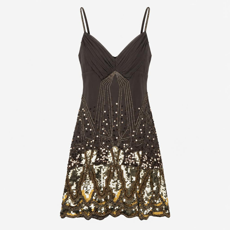 Mini Dress Embellished Sequin Mini Spaghetti Strap