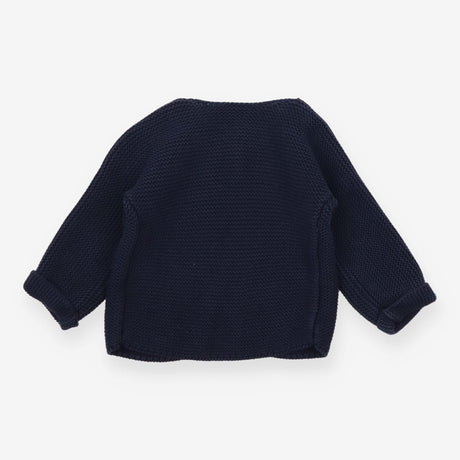 Knitted Cardigan Navy with One Button