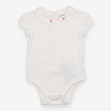 Bodysuit pink flower collar