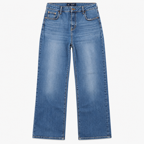 Relaxed Wide Leg Jeans Mid Blue