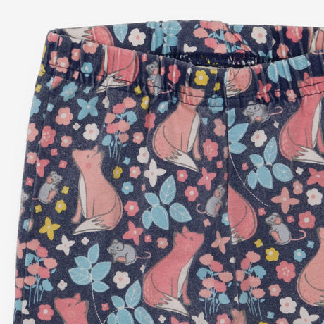 Leggings Navy with Pink Fox and Mice