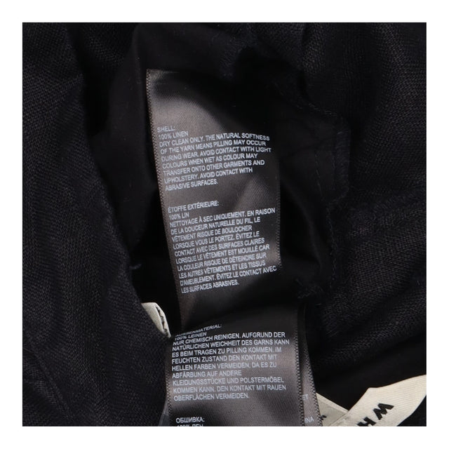 Whistles Black Linen Button Front Short Sleeve Jum