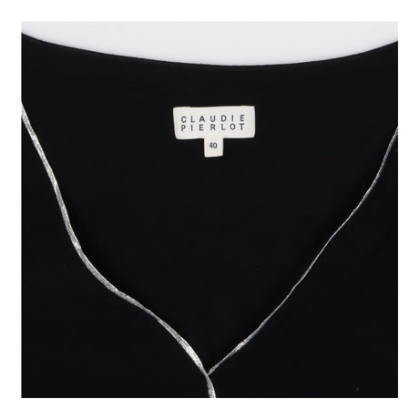 Claudie Pierlot Black Long Sleeve Blouse – Silver 