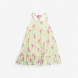 Yellow Striped Floral Dress