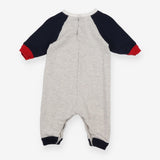 Romper Jersey Grey with Navy Sleeves