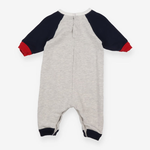 Romper Jersey Grey with Navy Sleeves