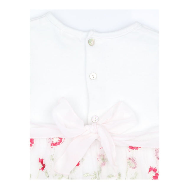 Dress white Sleeveless net floral skirt Mintini