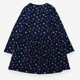 Dress Long Sleeved Navy Multicoloured Spots