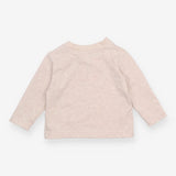 Long sleeve beige marl t-shirt