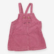 Pinafore Dress Pink Cord Bunny Pocket