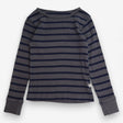 T-shirt Long Sleeve Ribbed Grey and Navy Stripe
