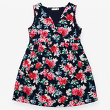 Floral V-Neck Maternity Midi Dress