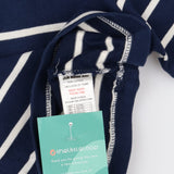 Navy Striped Collared Long Sleeve