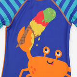 Little Sun safe Swim Suit Tropical Crab Print