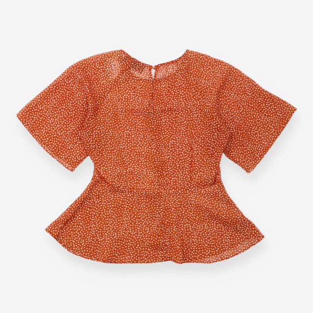 Sunday in Brooklyn Anthropologie Rust Polka Dot Pe