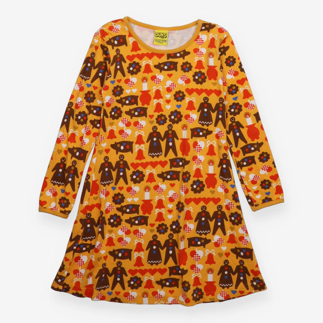 Jersey Dress Mustard Gingerbread Brown