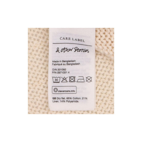 & Other Stories Cream Collared Sleeveless Knit Top