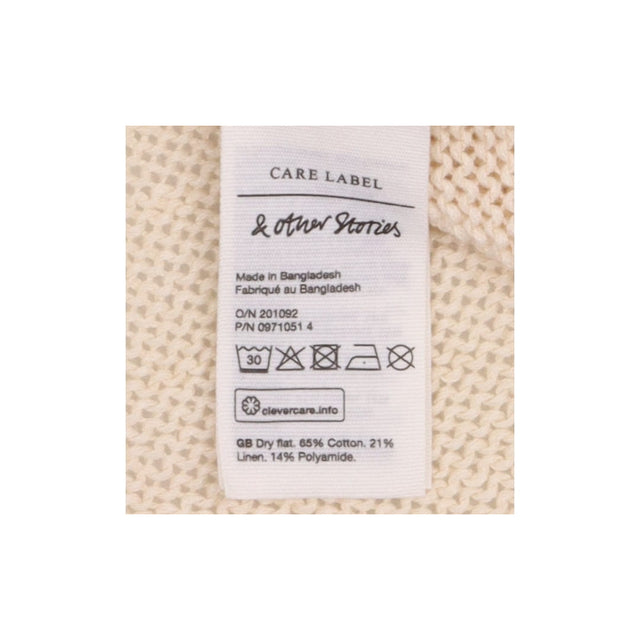& Other Stories Cream Collared Sleeveless Knit Top