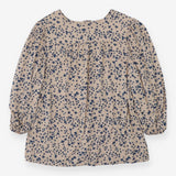 MOP x John Lewis - Tie neck Tunic - Cream and Blue