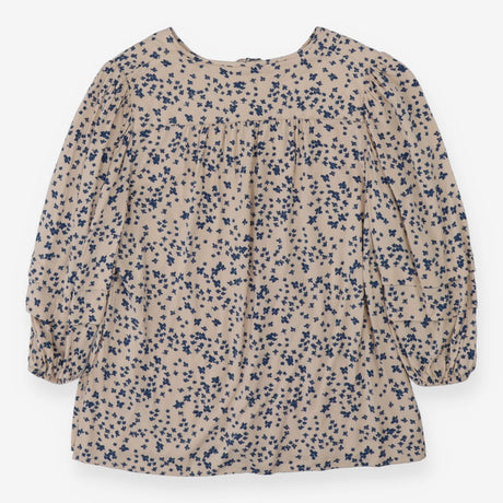 MOP x John Lewis - Tie neck Tunic - Cream and Blue