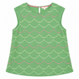 Green Sleeveless Embroidered Cotton Tunic Top