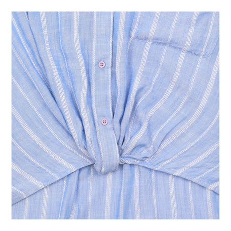 Twist Front Blue Stripe Shirt Size M