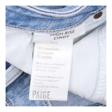 Jeans Light Wash Blue Raw Hem Straight Leg