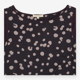 White Stuff Grey Polka Dot Hybrid Knit & Jersey Lo