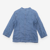 Linen Jacket Navy Blue Bullfinch Button Front