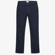 Cotton Stretch Chino Trousers Navy Blue