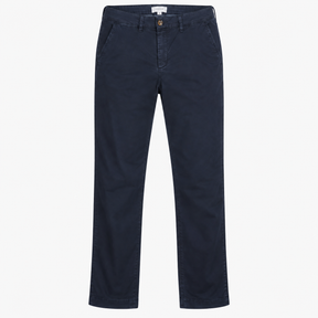 Cotton Stretch Chino Trousers Navy Blue