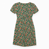 Green Paisley Viscose Midi Dress