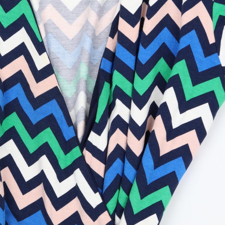 Bold colour chevron wrap jersey dress