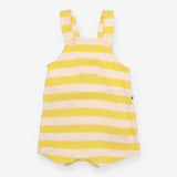 Dungarees Shortie Yellow Stripe