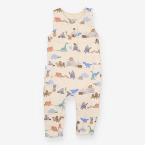 Romper Cream with Dinosaurs and Animals