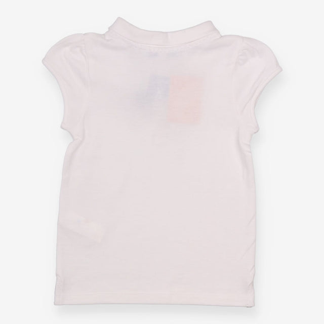 White Polo Shirt with Heart