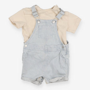 Shortie Dungaree and Short Sleeve Sweater Set