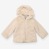 Hooded Jacket Fluffy cream with ears 