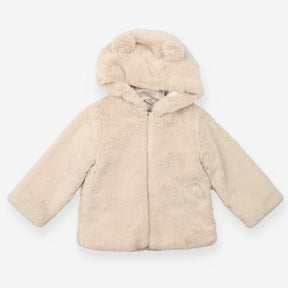 Hooded Jacket Fluffy cream with ears 