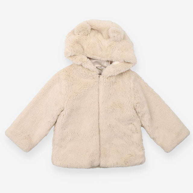 Hooded Jacket Fluffy cream with ears 