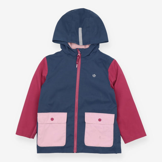 Raincoat Navy and Pink Fleece Lined