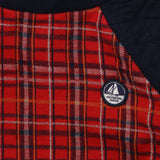 Sweatshirt Navy Sleeve Tartan Body