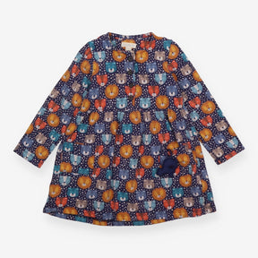 Dress long sleeved navy animals face