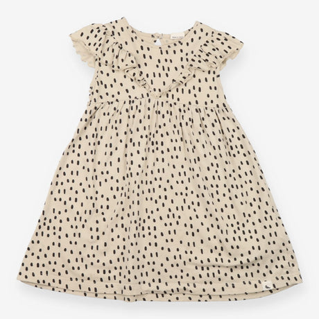 Dress stone SS frill black marks jersey