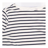 Tunic Top Navy Cream Stripe Maternity Nursing Long