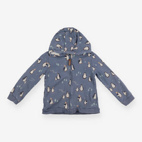 Blue Penguins Zip Hoodie